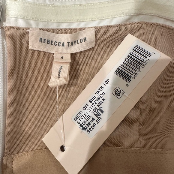 NWT Rebecca Taylor Ruffle Strapless Top - Picture 2 of 5